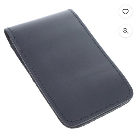 ASR Other - Federal Minimalist - NEW -  Black Leather Memo Pad Notepad Holder. NWOT